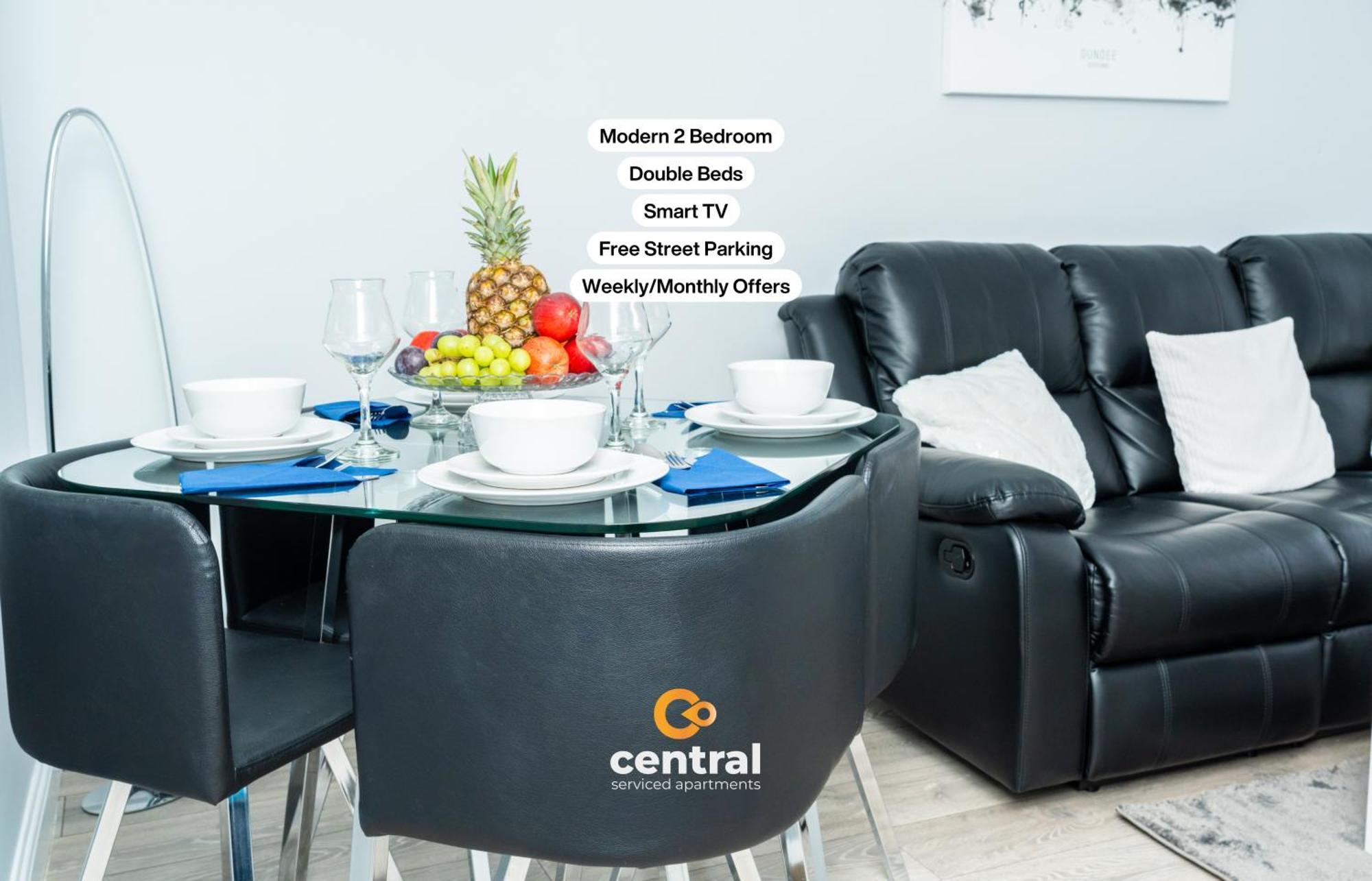 Central Serviced Apartments - 2 Bedroom - Ground Floor - Monthly & Weekly Bookings Welcome - Free Street Parking - 2 Double Beds - Wifi - Smart Tvs In Rooms - Fully Equipped - Heating 24-7 - Contractor & Short Stay Favourite Dundee Luaran gambar